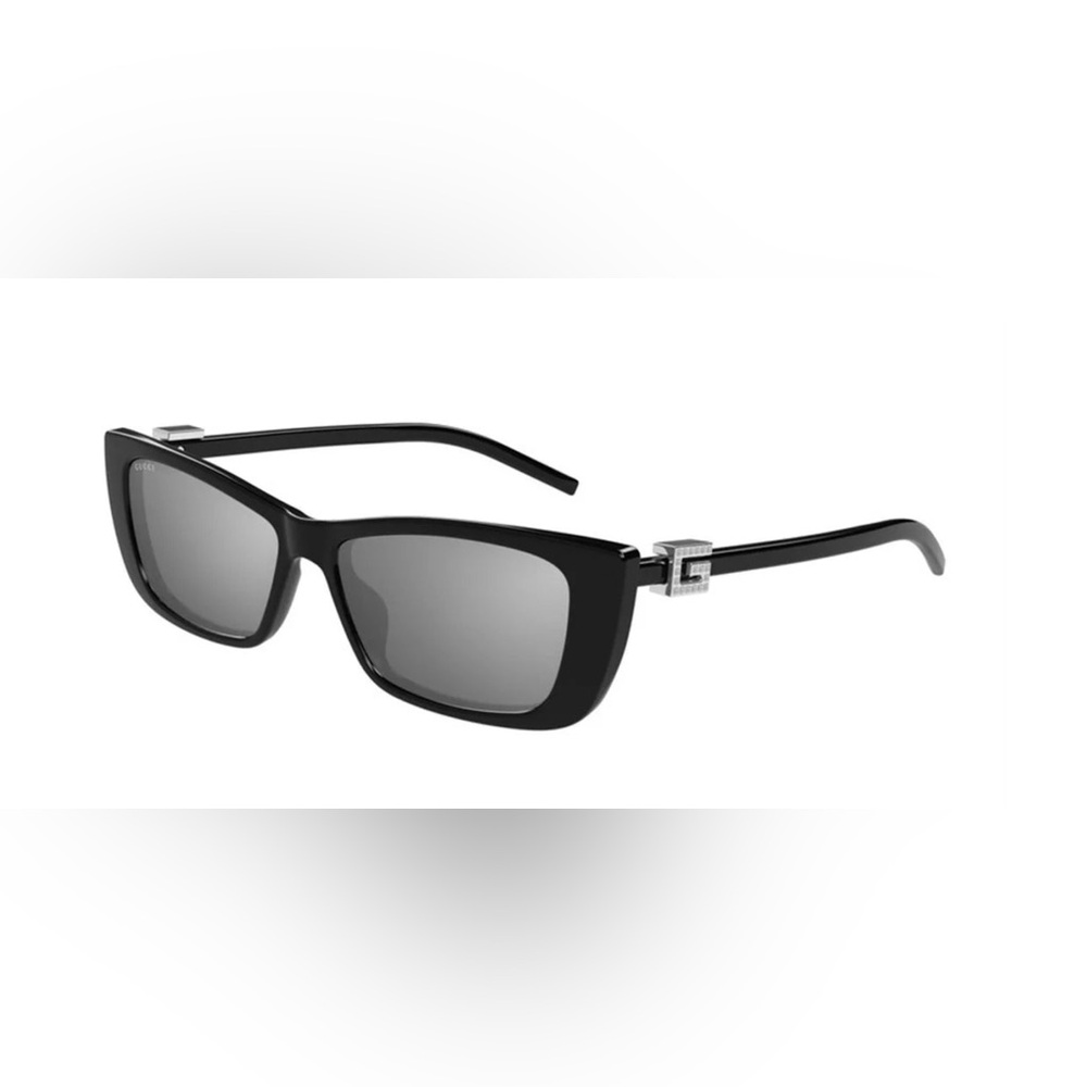 NEW! GUCCI Crystal Rectangle Sunglasses Black GG1681S